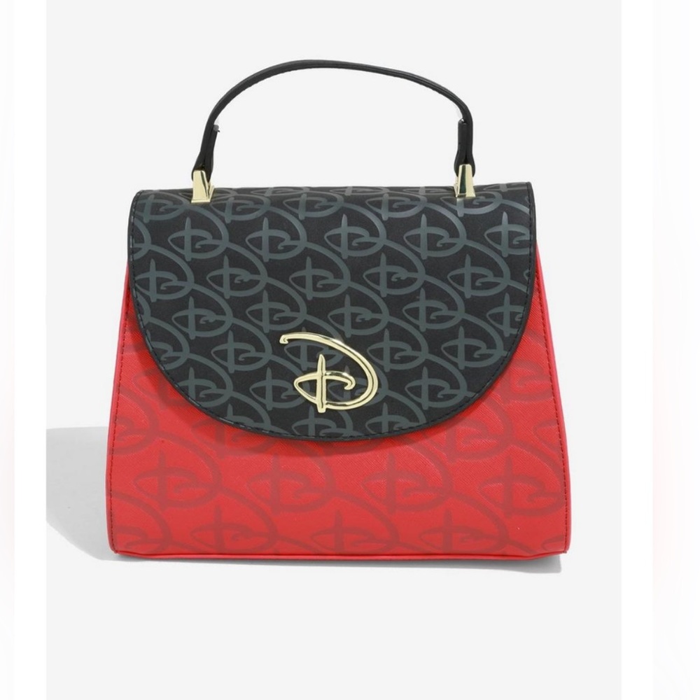 Loungefly Disney Logo Red & Black Crossbody Bag